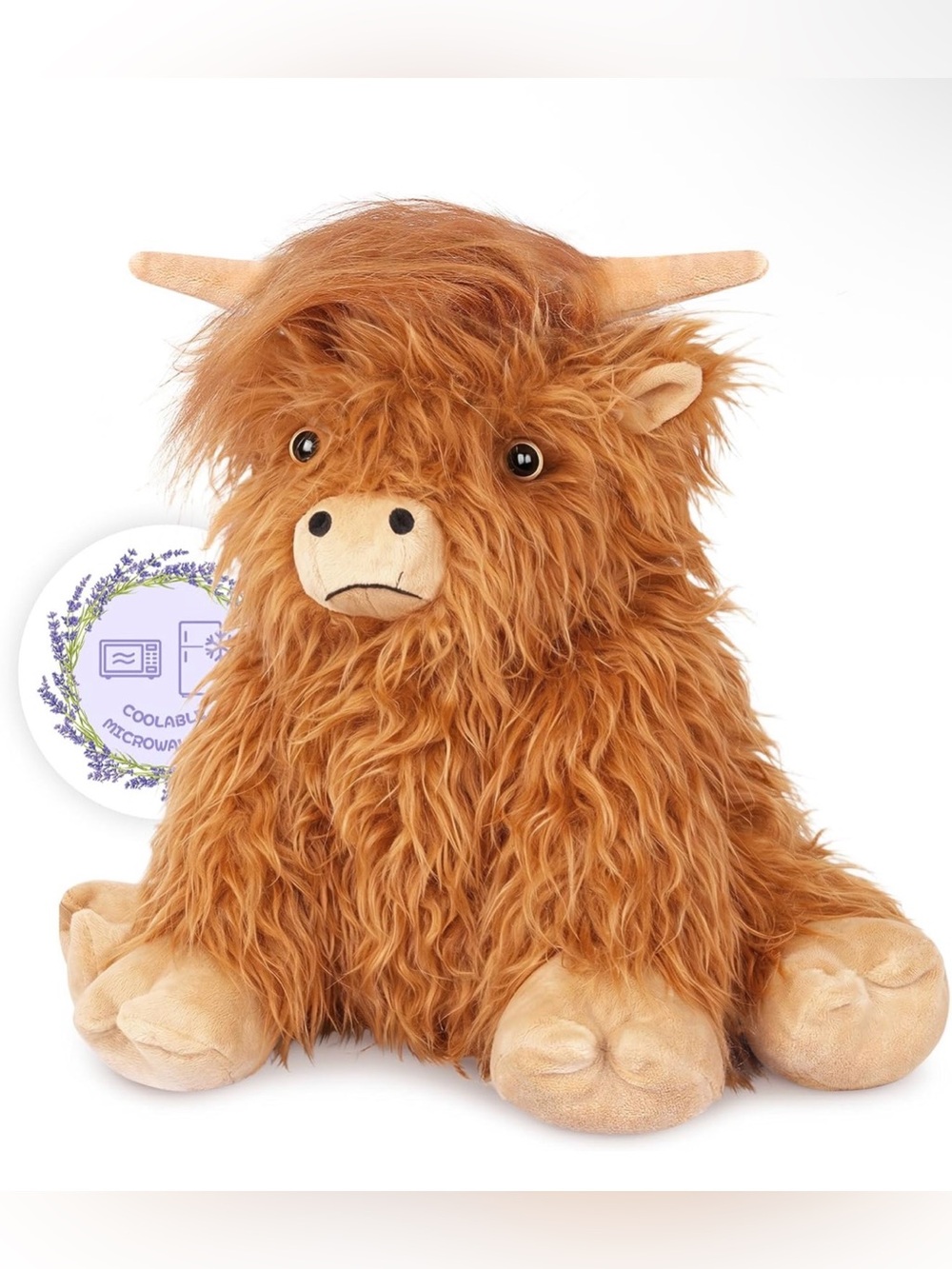 Highland Cow heatable and coolable weighted animal NEW in package